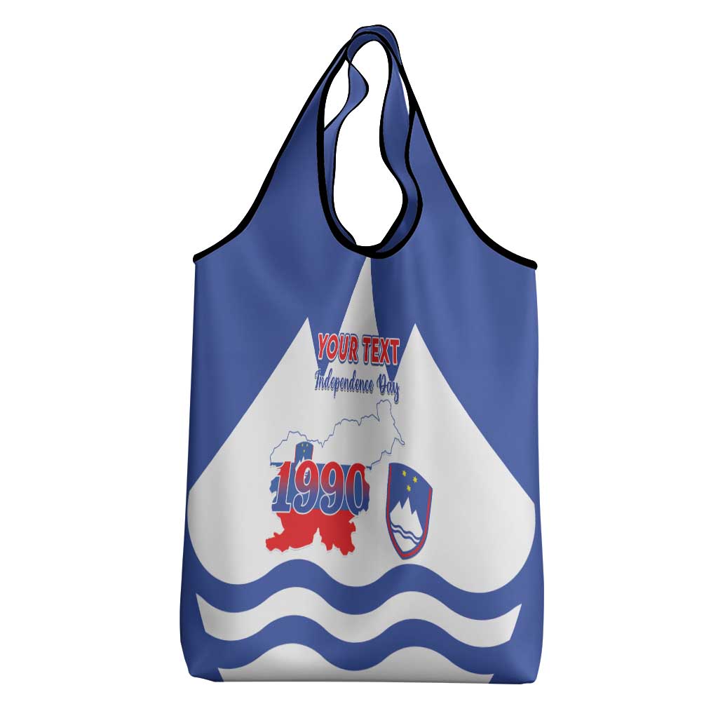 Personalised Slovenia Independence Day Grocery Bag Flag Map With Coat Of Arms