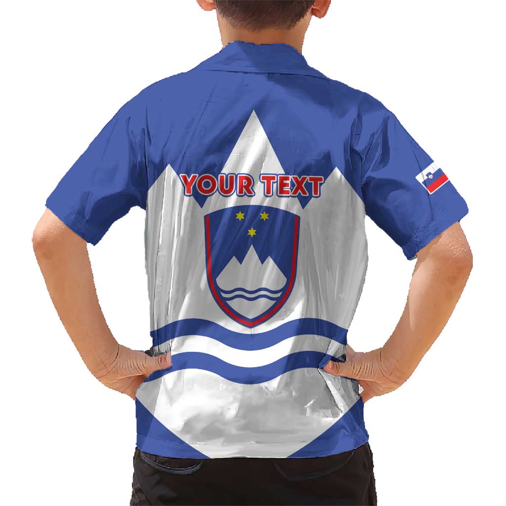 Personalised Slovenia Independence Day Kid Hawaiian Shirt Flag Map With Coat Of Arms - Wonder Print Shop