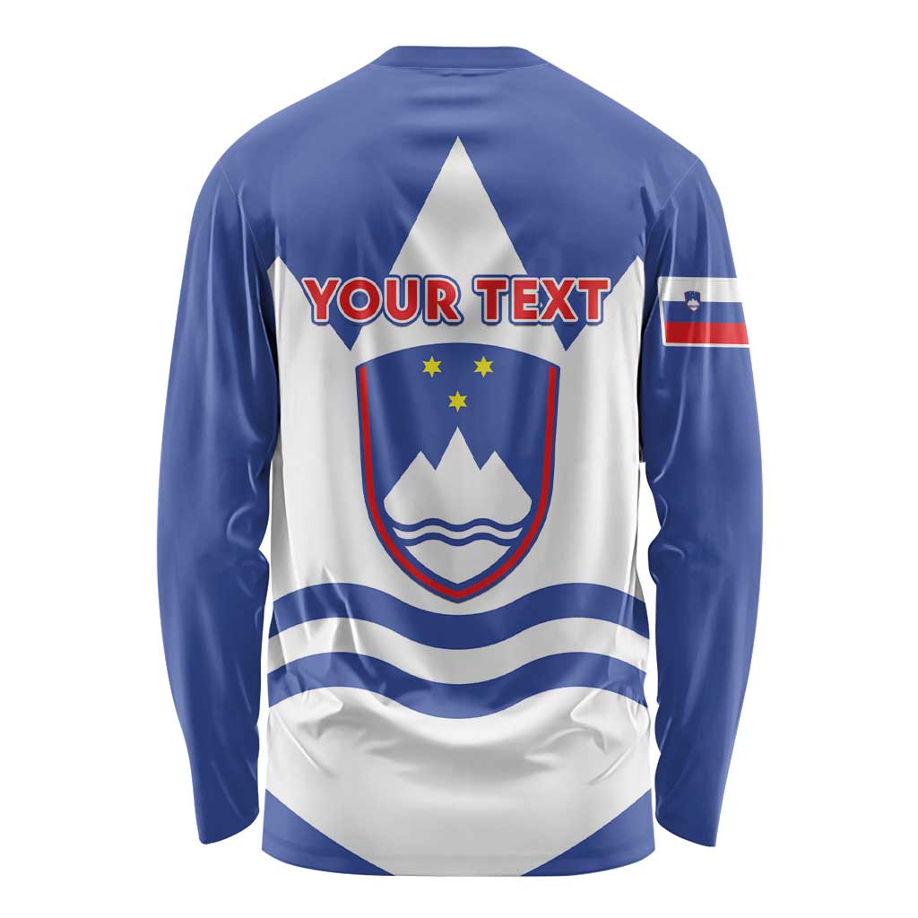 Personalised Slovenia Independence Day Long Sleeve Shirt Flag Map With Coat Of Arms - Wonder Print Shop