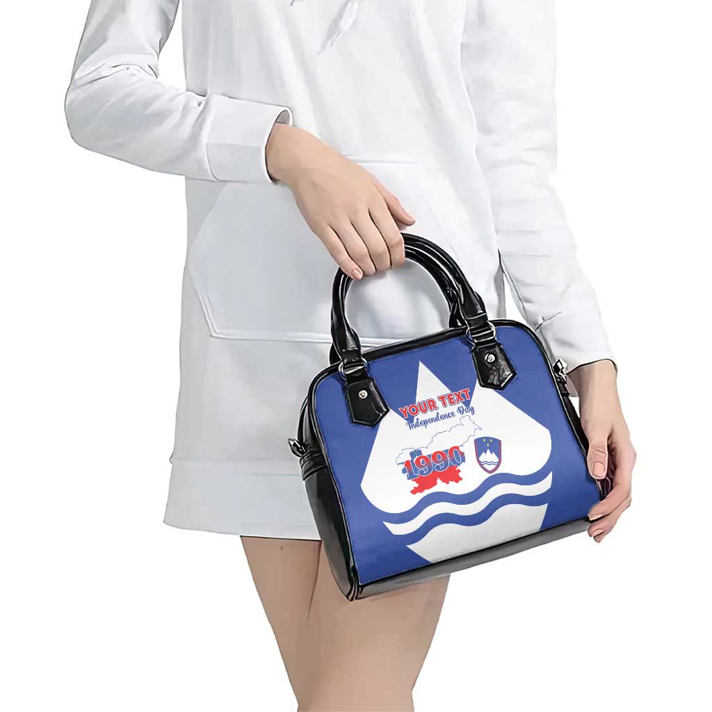 Personalised Slovenia Independence Day Shoulder Handbag Flag Map With Coat Of Arms