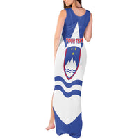 Personalised Slovenia Independence Day Tank Maxi Dress Flag Map With Coat Of Arms - Wonder Print Shop