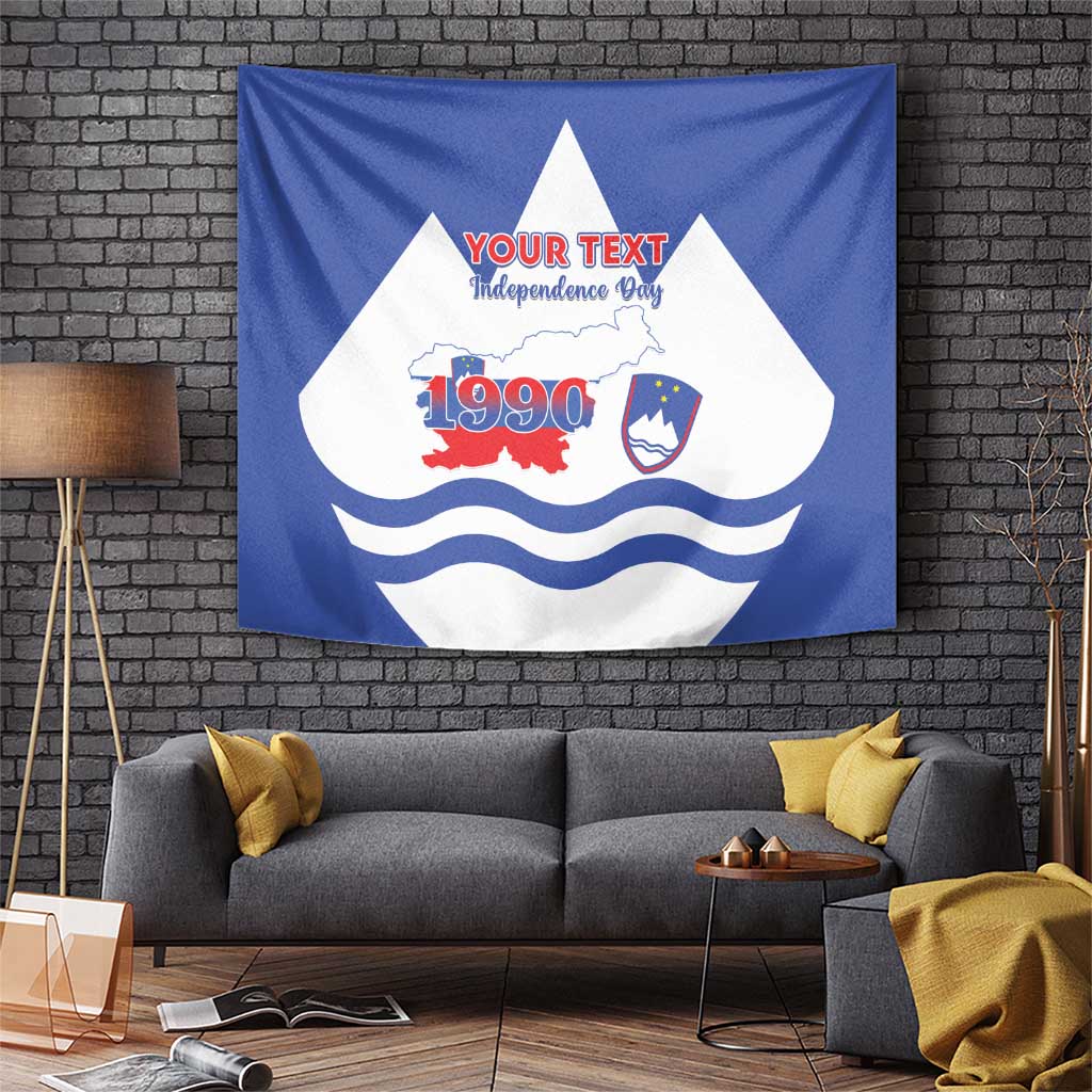 Personalised Slovenia Independence Day Tapestry Flag Map With Coat Of Arms - Wonder Print Shop
