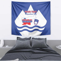 Personalised Slovenia Independence Day Tapestry Flag Map With Coat Of Arms - Wonder Print Shop