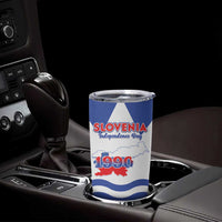 Personalised Slovenia Independence Day Tumbler Cup Flag Map With Coat Of Arms - Wonder Print Shop