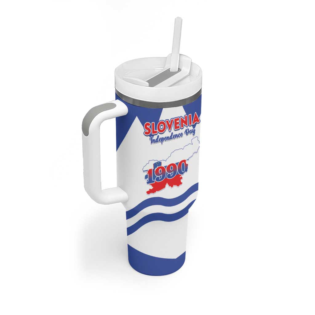 Personalised Slovenia Independence Day Tumbler With Handle Flag Map With Coat Of Arms - Wonder Print Shop