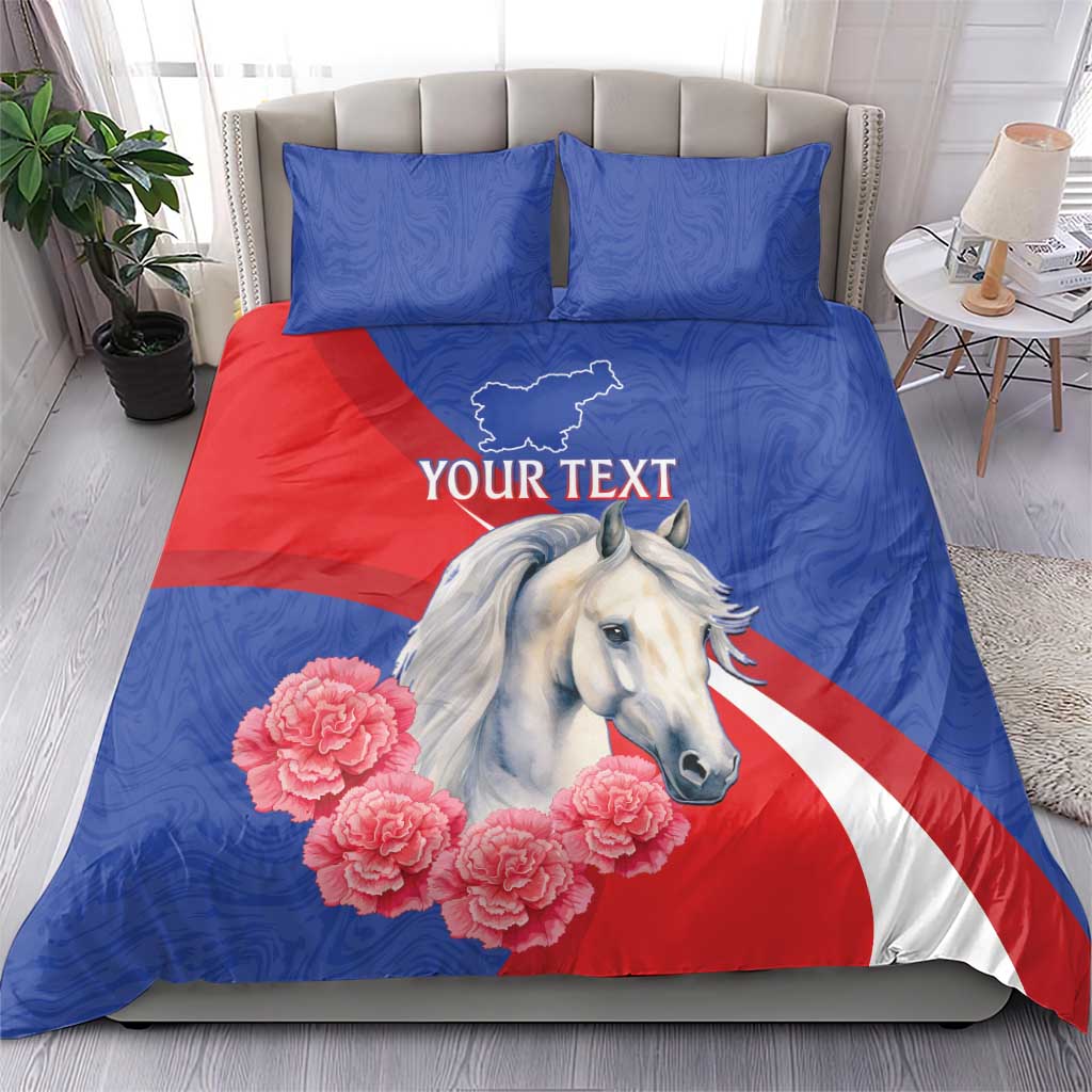 Personalised Balkan Lipizzaner Horse Slovenia Bedding Set Carnation Sporty Style - Wonder Print Shop