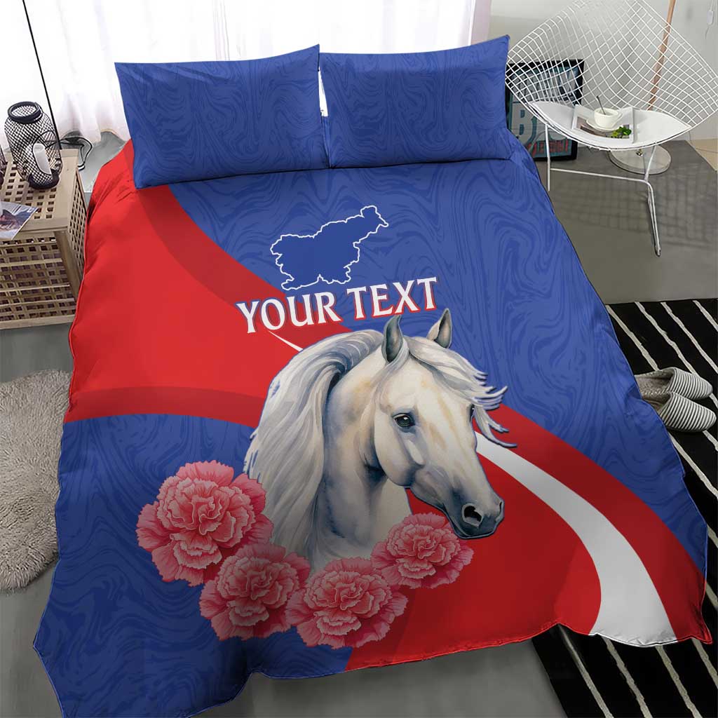 Personalised Balkan Lipizzaner Horse Slovenia Bedding Set Carnation Sporty Style - Wonder Print Shop