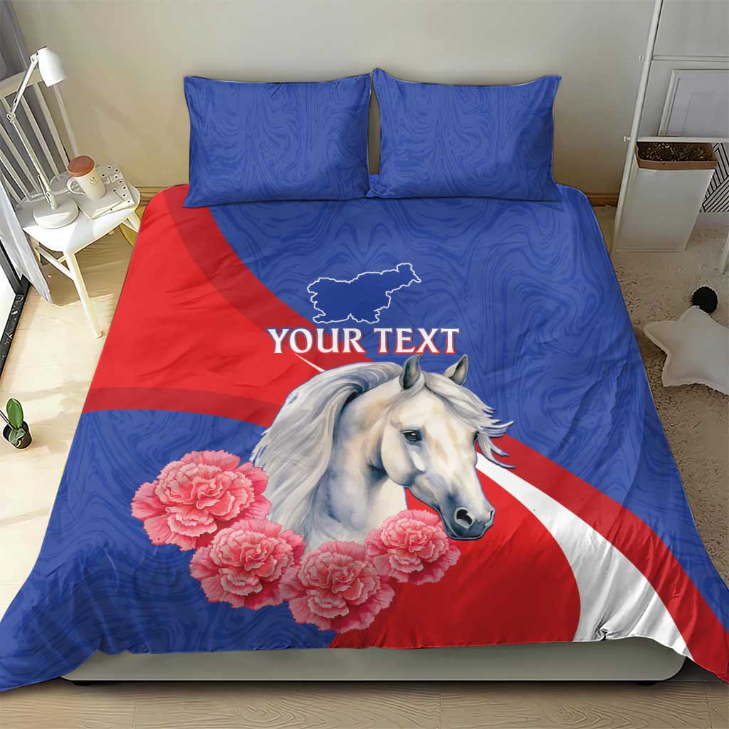Personalised Balkan Lipizzaner Horse Slovenia Bedding Set Carnation Sporty Style - Wonder Print Shop