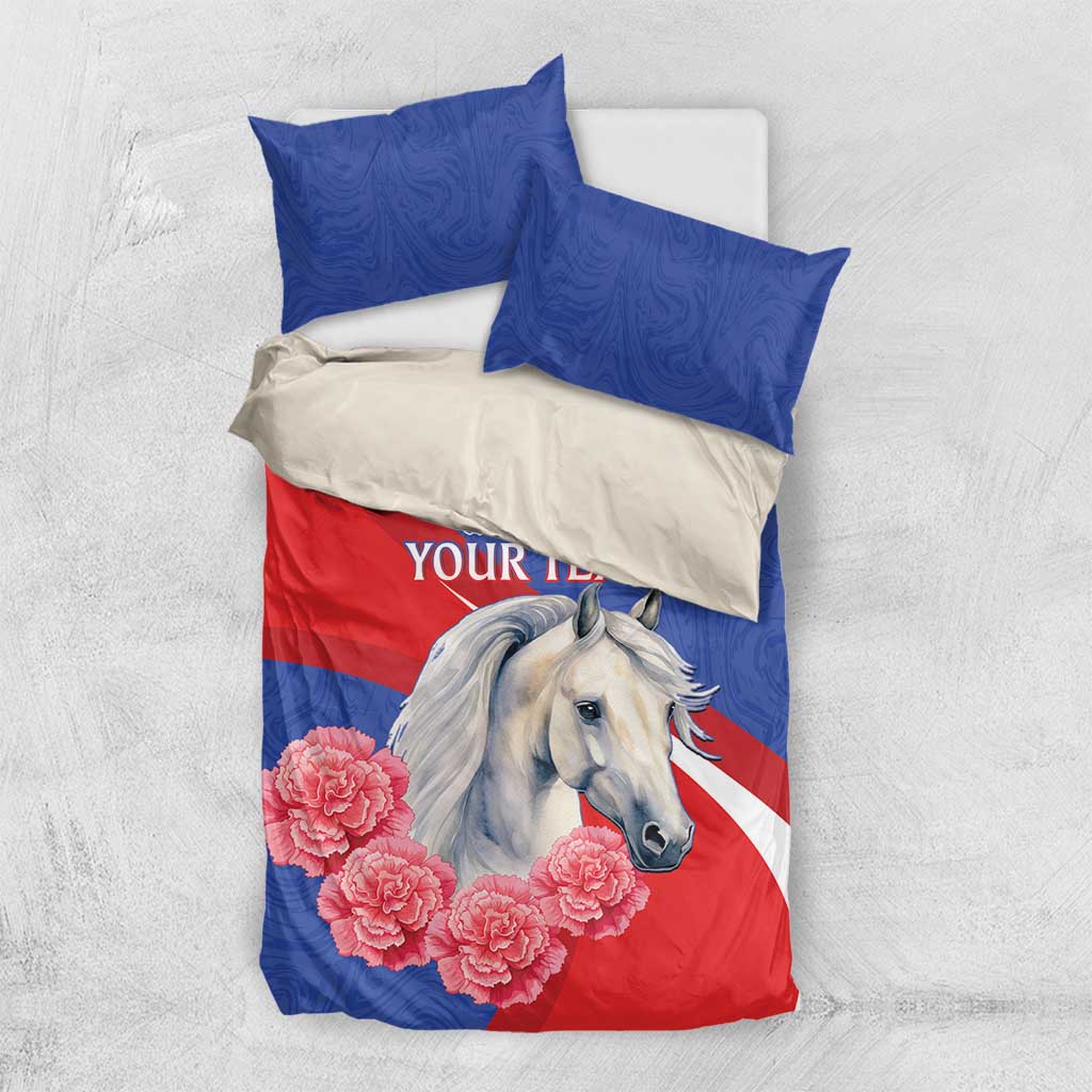Personalised Balkan Lipizzaner Horse Slovenia Bedding Set Carnation Sporty Style - Wonder Print Shop