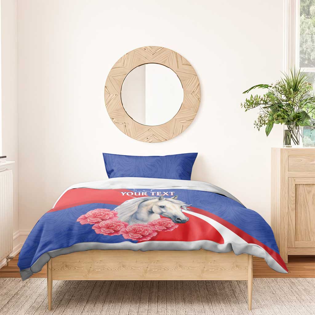 Personalised Balkan Lipizzaner Horse Slovenia Bedding Set Carnation Sporty Style - Wonder Print Shop