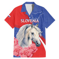 Personalised Balkan Lipizzaner Horse Slovenia Family Matching Mermaid Dress and Hawaiian Shirt Carnation Sporty Style - Wonder Print Shop