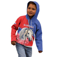 Personalised Balkan Lipizzaner Horse Slovenia Kid Hoodie Carnation Sporty Style - Wonder Print Shop