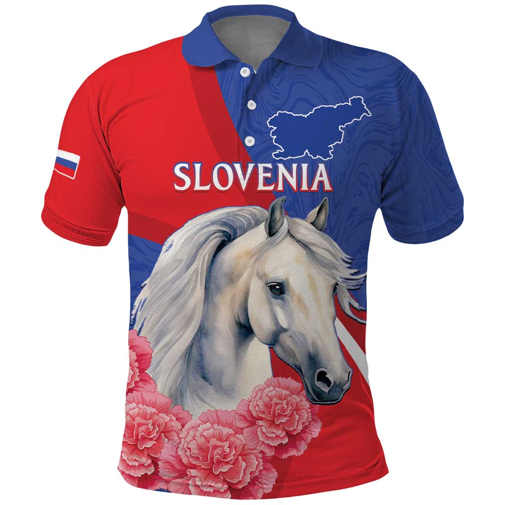 Personalised Balkan Lipizzaner Horse Slovenia Polo Shirt Carnation Sporty Style - Wonder Print Shop