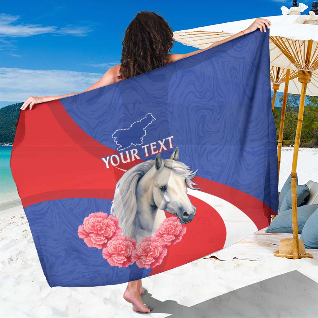 Personalised Balkan Lipizzaner Horse Slovenia Sarong Carnation Sporty Style - Wonder Print Shop