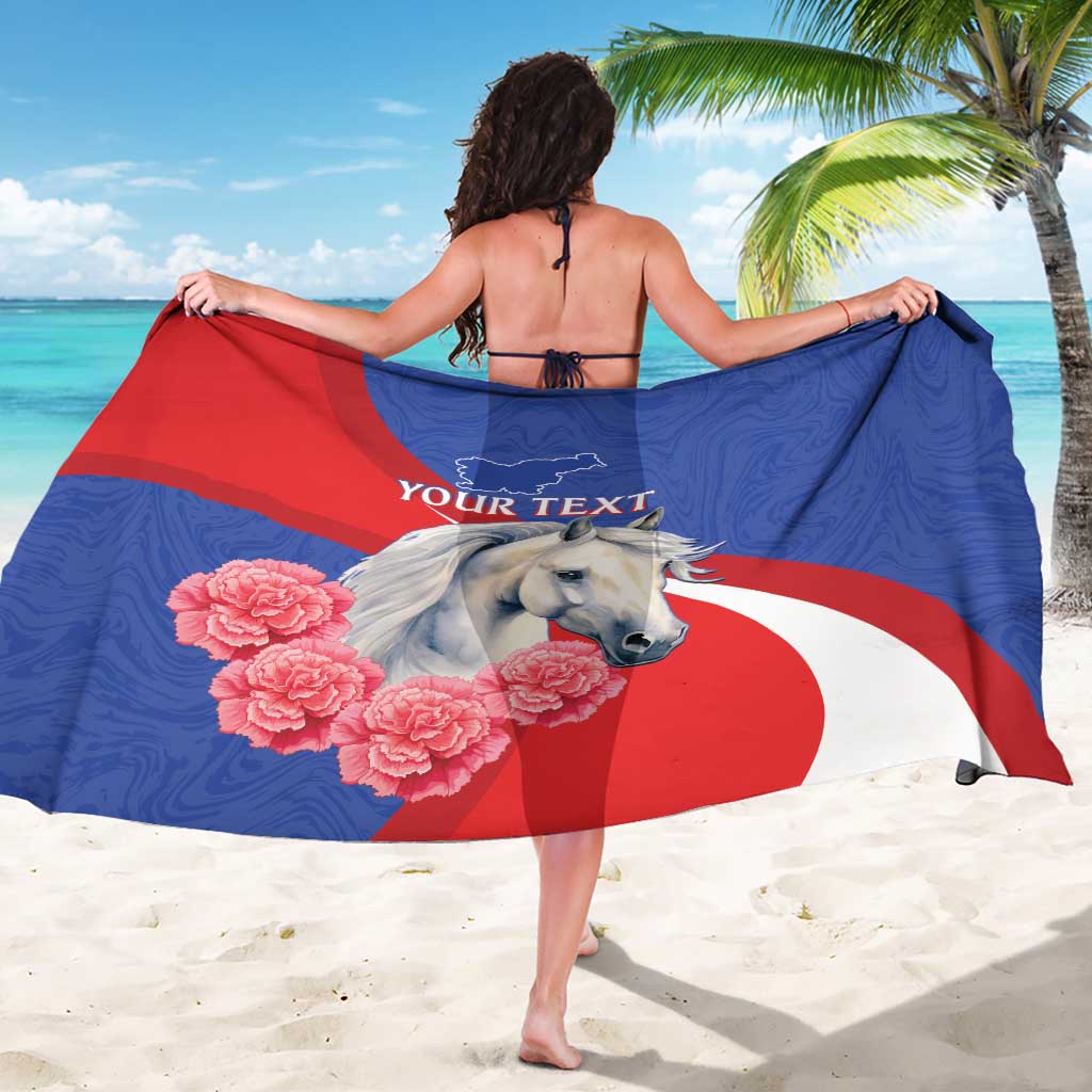 Personalised Balkan Lipizzaner Horse Slovenia Sarong Carnation Sporty Style - Wonder Print Shop