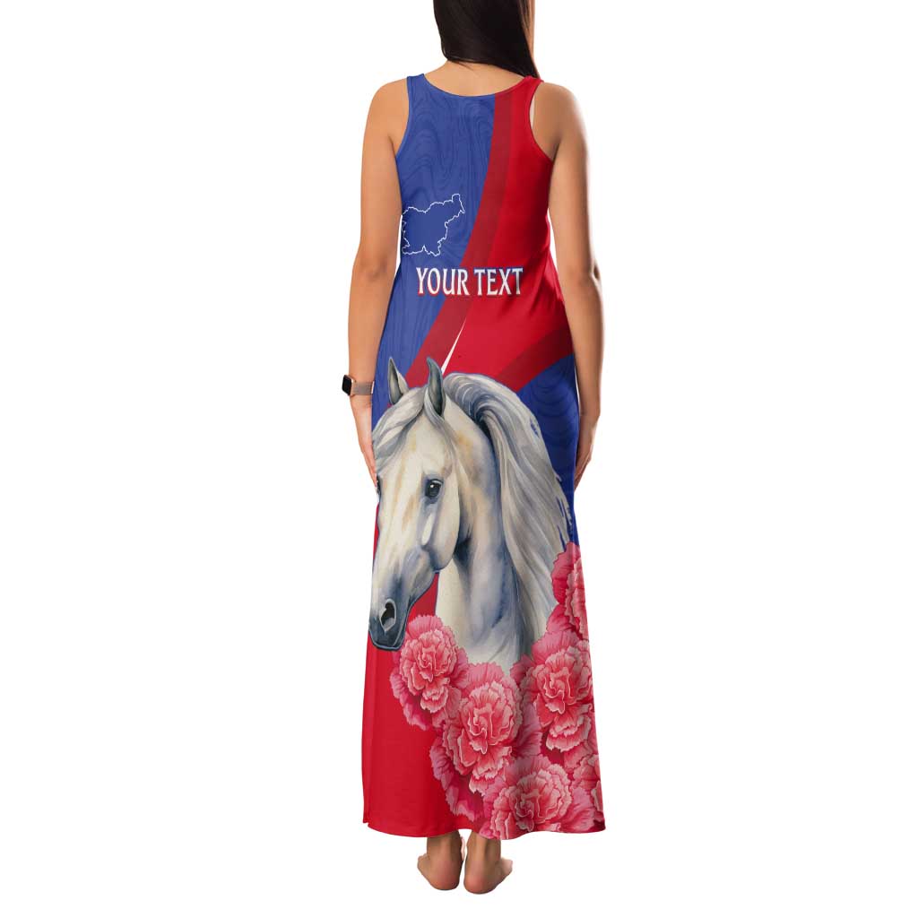 Personalised Balkan Lipizzaner Horse Slovenia Tank Maxi Dress Carnation Sporty Style - Wonder Print Shop