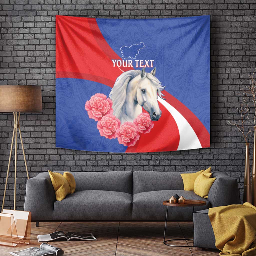 Personalised Balkan Lipizzaner Horse Slovenia Tapestry Carnation Sporty Style - Wonder Print Shop