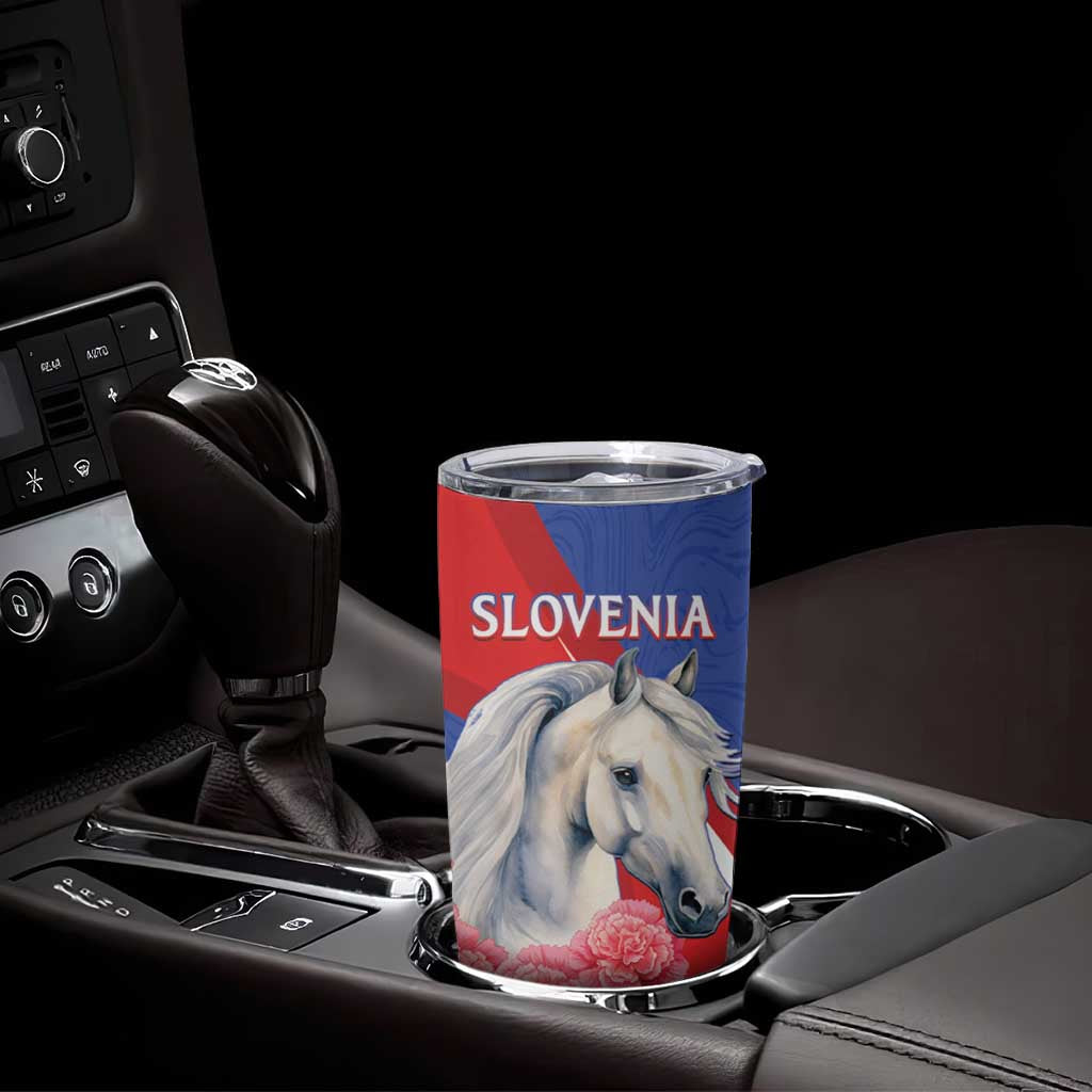 Personalised Balkan Lipizzaner Horse Slovenia Tumbler Cup Carnation Sporty Style - Wonder Print Shop