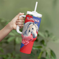 Personalised Balkan Lipizzaner Horse Slovenia Tumbler With Handle Carnation Sporty Style - Wonder Print Shop