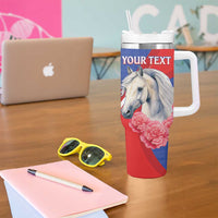 Personalised Balkan Lipizzaner Horse Slovenia Tumbler With Handle Carnation Sporty Style - Wonder Print Shop