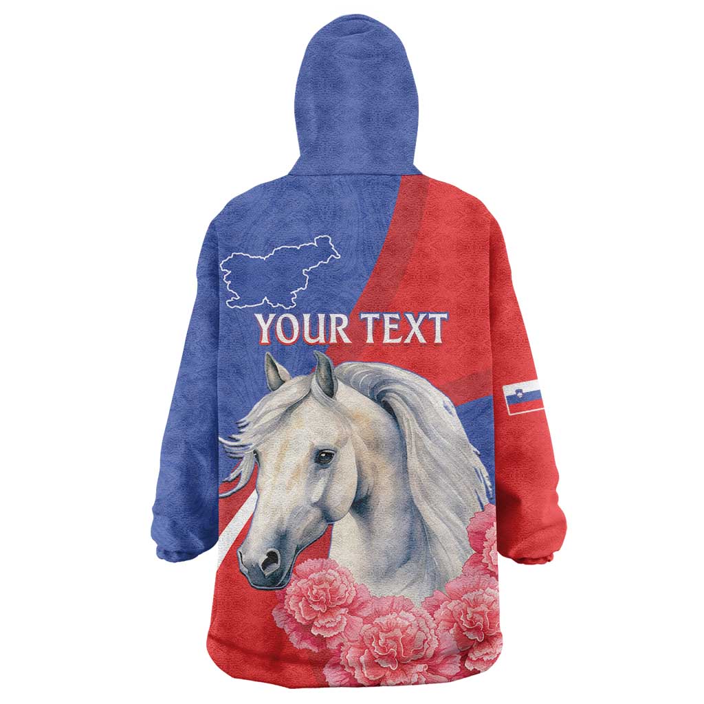 Personalised Balkan Lipizzaner Horse Slovenia Wearable Blanket Hoodie Carnation Sporty Style - Wonder Print Shop