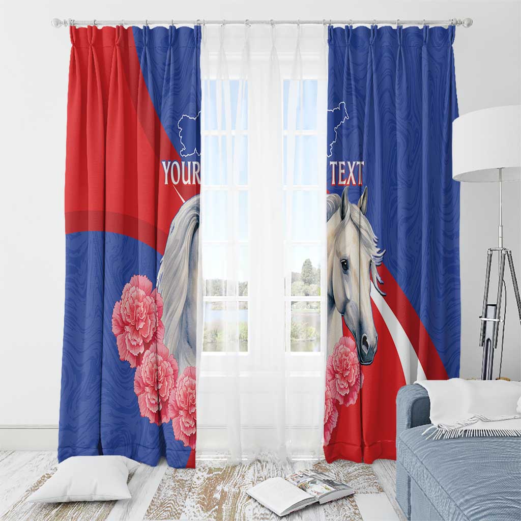 Personalised Balkan Lipizzaner Horse Slovenia Window Curtain Carnation Sporty Style - Wonder Print Shop