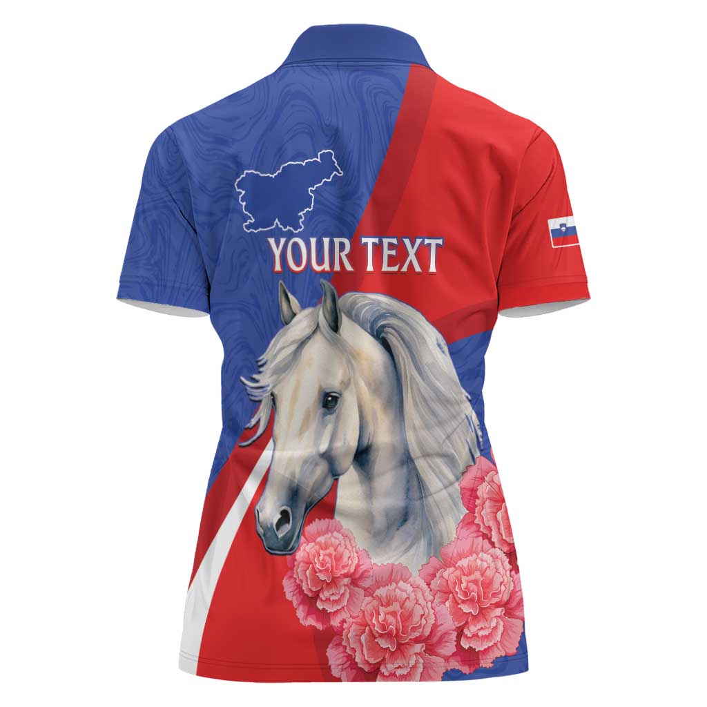 Personalised Balkan Lipizzaner Horse Slovenia Women Polo Shirt Carnation Sporty Style - Wonder Print Shop