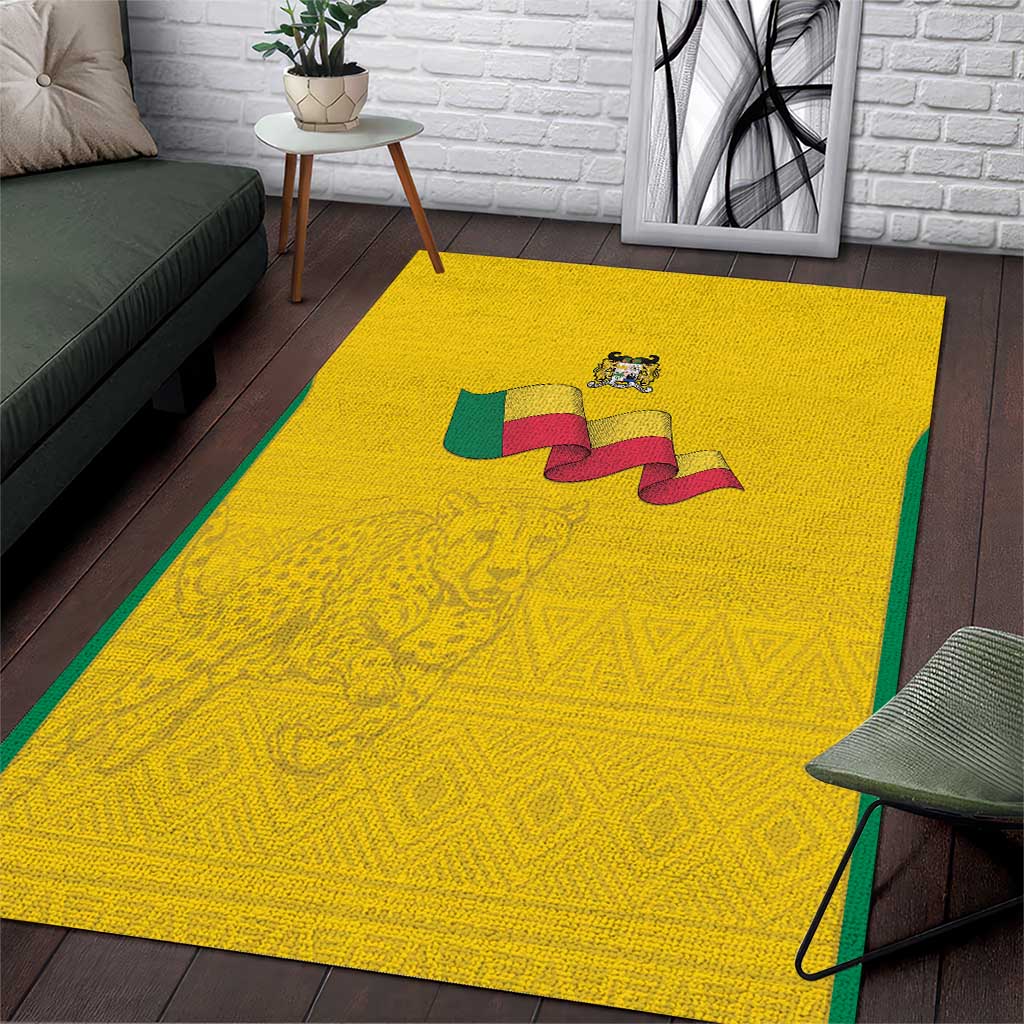 Benin Football Area Rug Go Champions Les Guepards - Wonder Print Shop