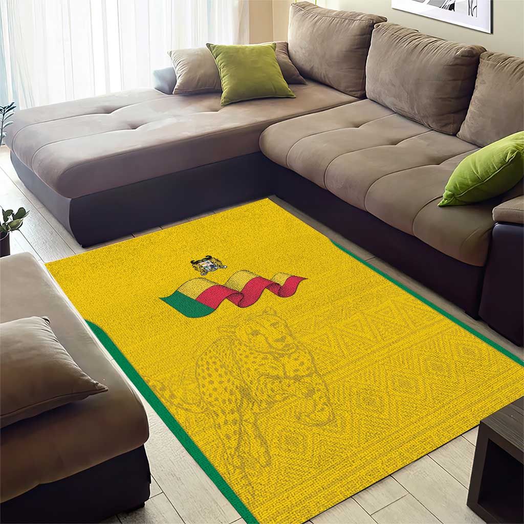 Benin Football Area Rug Go Champions Les Guepards - Wonder Print Shop