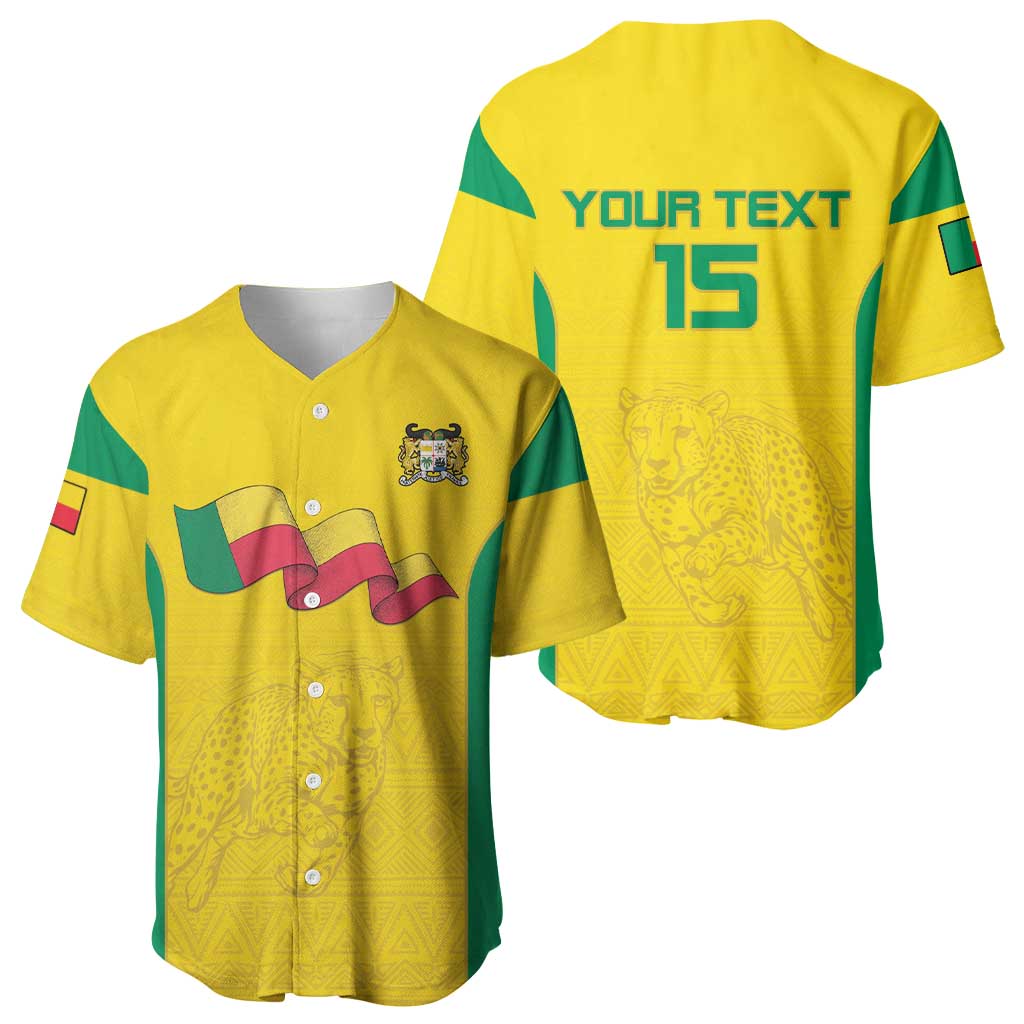 Custom Benin Football Baseball Jersey Go Champions Les Guepards - Wonder Print Shop