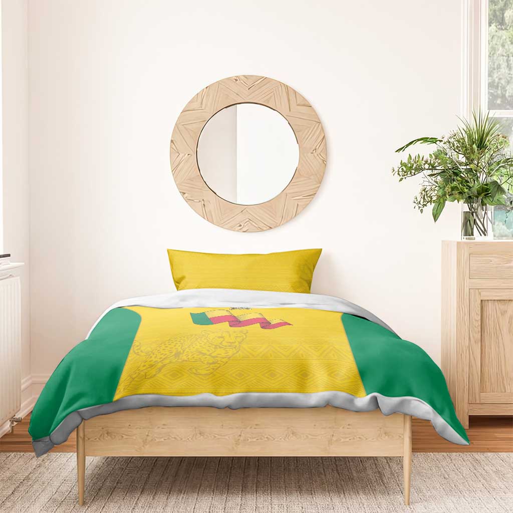 Benin Football Bedding Set Go Champions Les Guepards - Wonder Print Shop