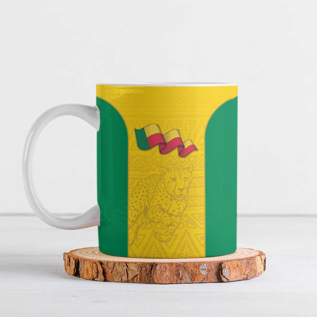 Custom Benin Football Ceramic Mug Go Champions Les Guepards - Wonder Print Shop