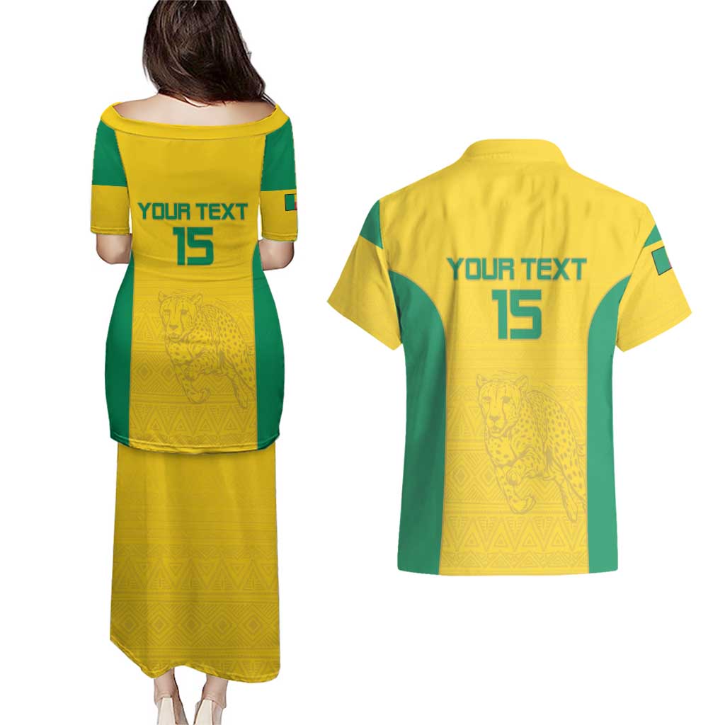 Custom Benin Football Couples Matching Puletasi and Hawaiian Shirt Go Champions Les Guepards - Wonder Print Shop