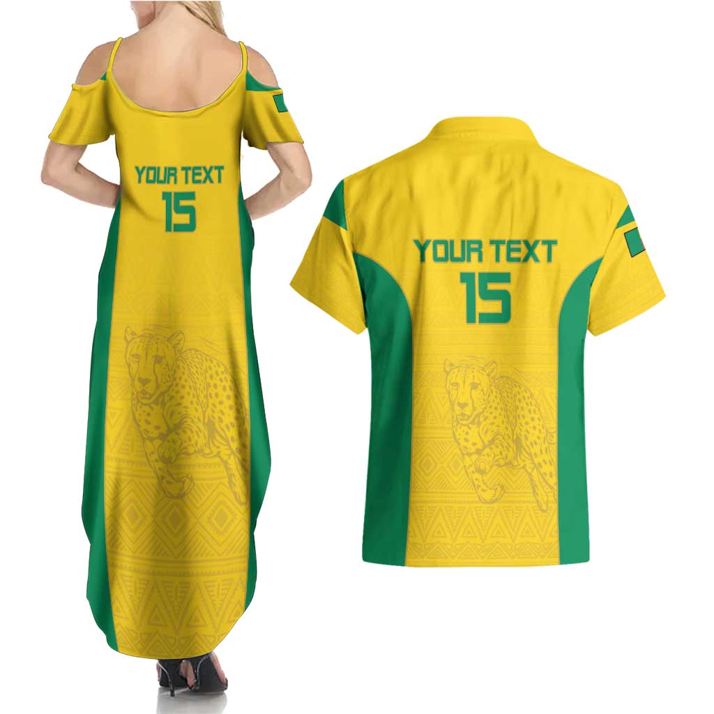 Custom Benin Football Couples Matching Summer Maxi Dress and Hawaiian Shirt Go Champions Les Guepards - Wonder Print Shop