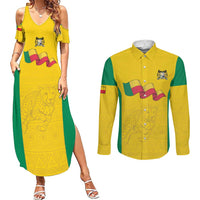 Custom Benin Football Couples Matching Summer Maxi Dress and Long Sleeve Button Shirt Go Champions Les Guepards - Wonder Print Shop