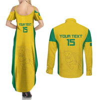 Custom Benin Football Couples Matching Summer Maxi Dress and Long Sleeve Button Shirt Go Champions Les Guepards - Wonder Print Shop