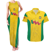 Custom Benin Football Couples Matching Tank Maxi Dress and Hawaiian Shirt Go Champions Les Guepards - Wonder Print Shop