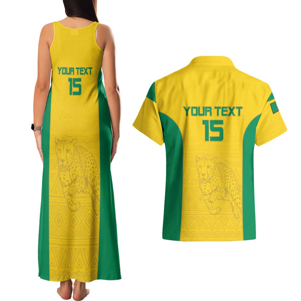 Custom Benin Football Couples Matching Tank Maxi Dress and Hawaiian Shirt Go Champions Les Guepards - Wonder Print Shop