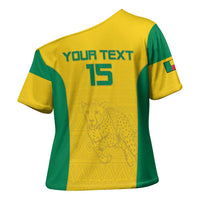 Custom Benin Football Cross Shoulder Shirt Go Champions Les Guepards - Wonder Print Shop
