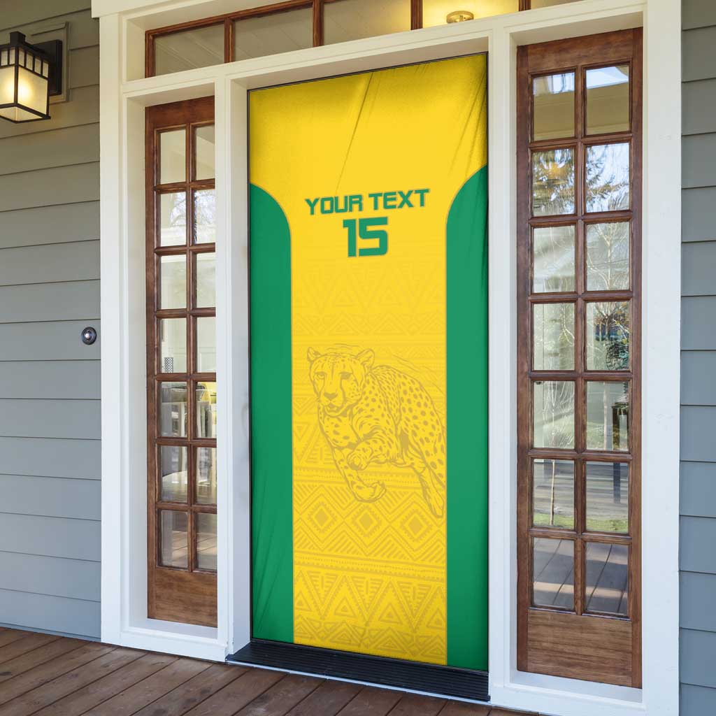 Custom Benin Football Door Cover Go Champions Les Guepards - Wonder Print Shop