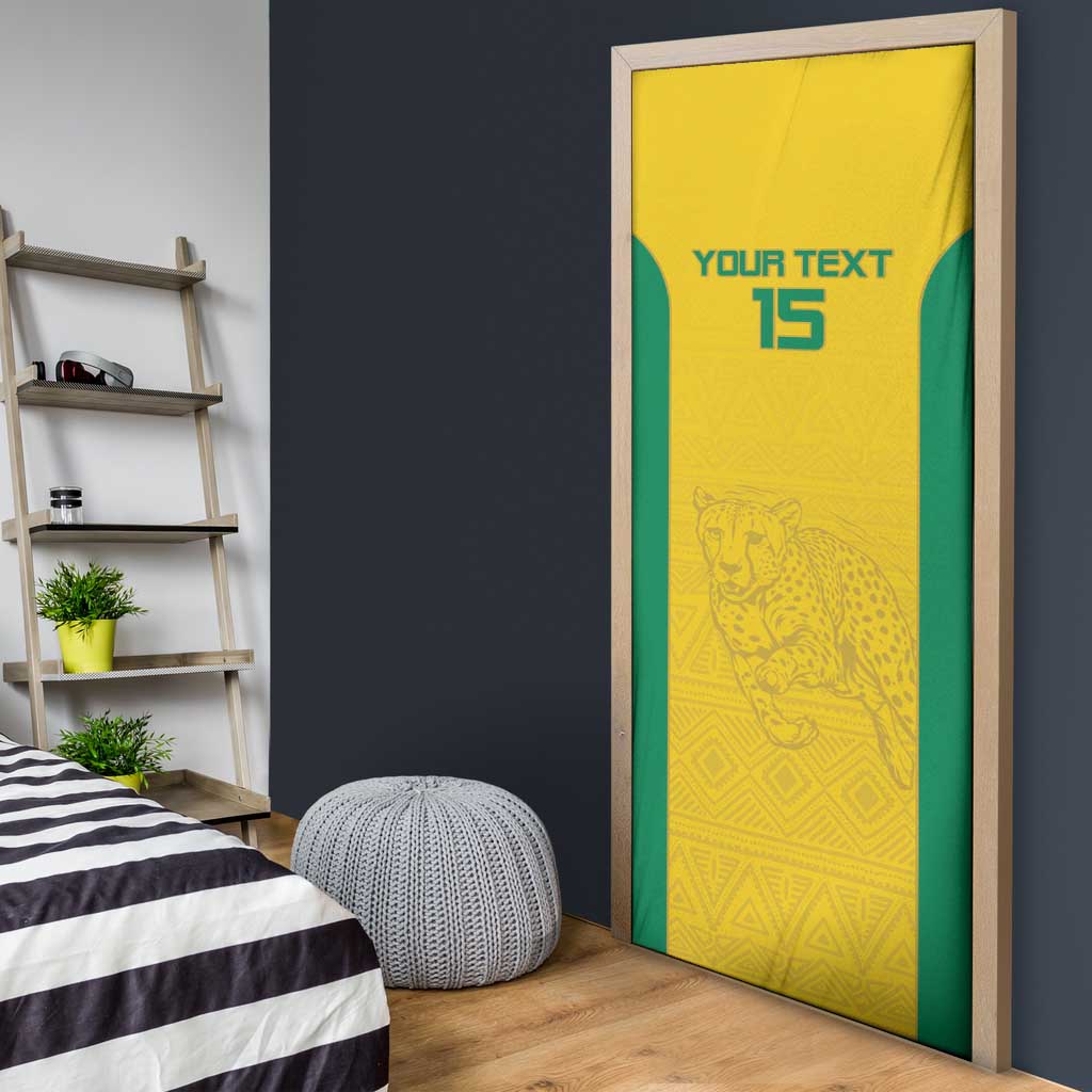 Custom Benin Football Door Cover Go Champions Les Guepards - Wonder Print Shop