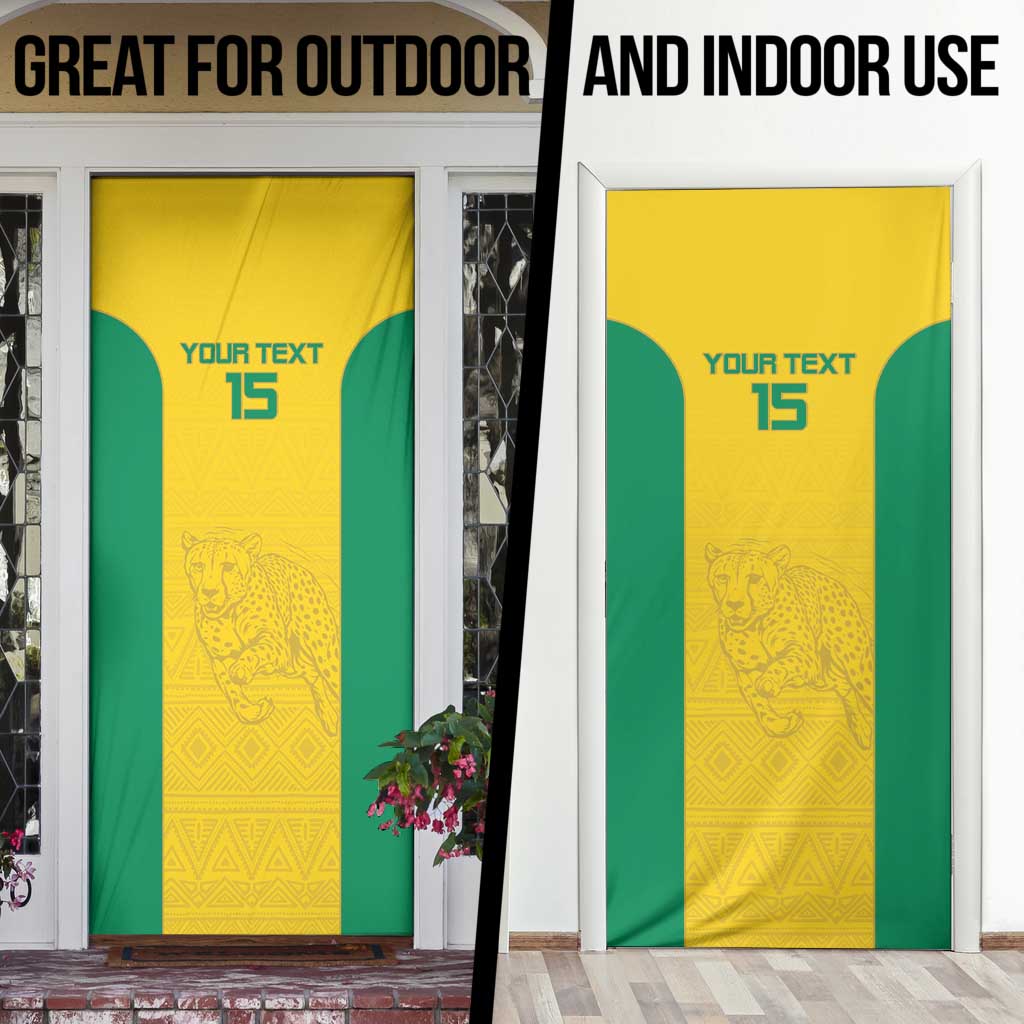 Custom Benin Football Door Cover Go Champions Les Guepards - Wonder Print Shop