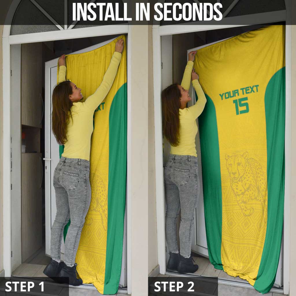 Custom Benin Football Door Cover Go Champions Les Guepards - Wonder Print Shop