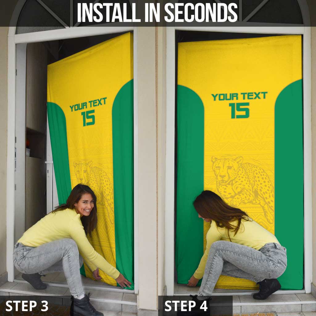 Custom Benin Football Door Cover Go Champions Les Guepards - Wonder Print Shop