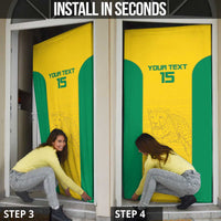 Custom Benin Football Door Cover Go Champions Les Guepards - Wonder Print Shop
