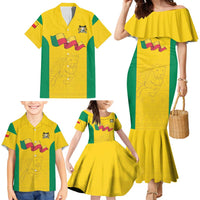 Custom Benin Football Family Matching Mermaid Dress and Hawaiian Shirt Go Champions Les Guepards - Wonder Print Shop