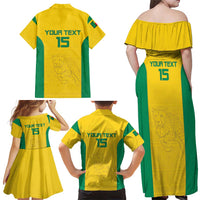 Custom Benin Football Family Matching Off Shoulder Maxi Dress and Hawaiian Shirt Go Champions Les Guepards - Wonder Print Shop