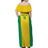 Custom Benin Football Family Matching Off Shoulder Maxi Dress and Hawaiian Shirt Go Champions Les Guepards - Wonder Print Shop