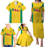 Custom Benin Football Family Matching Puletasi and Hawaiian Shirt Go Champions Les Guepards - Wonder Print Shop