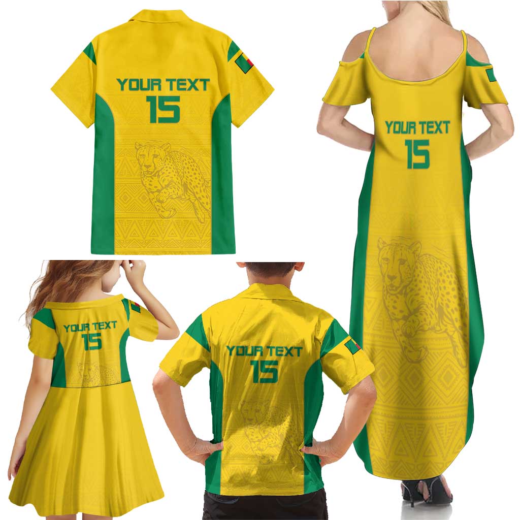Custom Benin Football Family Matching Summer Maxi Dress and Hawaiian Shirt Go Champions Les Guepards - Wonder Print Shop